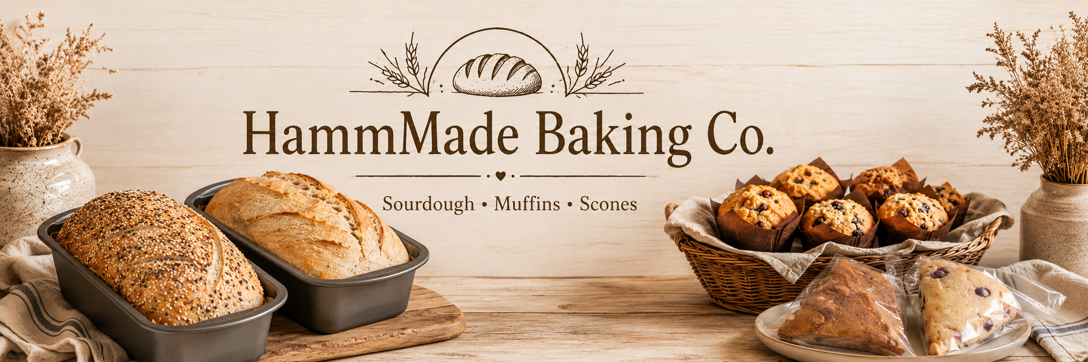 HammMade Baking Co. sourdough, muffins, and scones